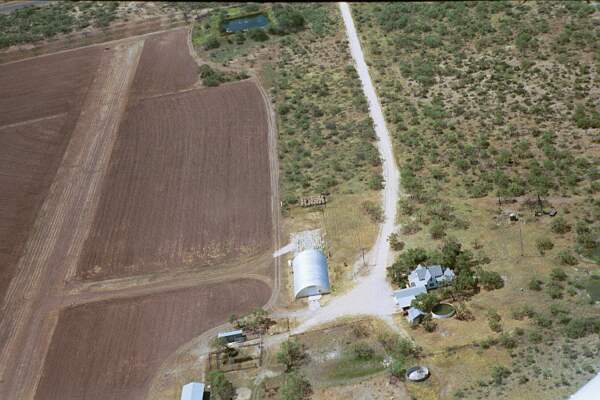 Aerial view of Christian Ranch and runway