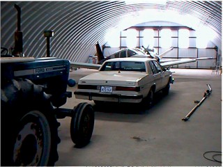 inside of hangar, with no rattlesnakes